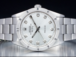 Rolex Argento Oyster Customized Silver Lining Diamonds 14010